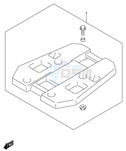 DL250 drawing OPTIONAL (TOP CASE PLATE SET)