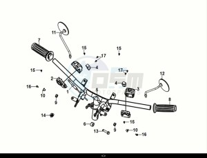 FIDDLE IV 125 (XG12WW-IT) (E5) (M1) drawing CABLE - SWITCH - HANDLE LEVER