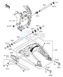 NINJA ZX-6R ABS ZX636FGFA GB XX (EU ME A(FRICA) drawing Swingarm