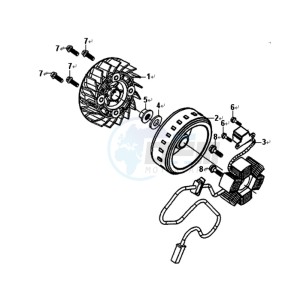 CELLO 125 drawing MAGNETO / FLYWHEEL