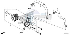 CB500XD CB500X Continue » UK - (E) drawing WATER PUMP