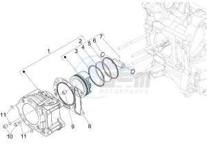 GTV 300 4T 4V ie drawing Cylinder - piston - wrist pin unit