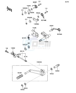 ZX 1100 C [NINJA ZX-11] (C1-C4) [NINJA ZX-11] drawing GEAR CHANGE MECHANISM