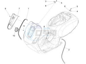 LT 125 4T 3V ie E3 (APAC) (In, Tw, TwI, Vt) drawing Front shield