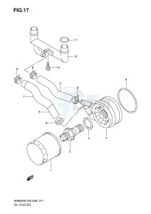 AN650 (E3-E28) Burgman drawing OIL COOLER