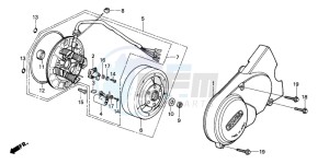 C90Z 50 drawing LEFT CRANKCASE COVER/ GENERATOR (2)