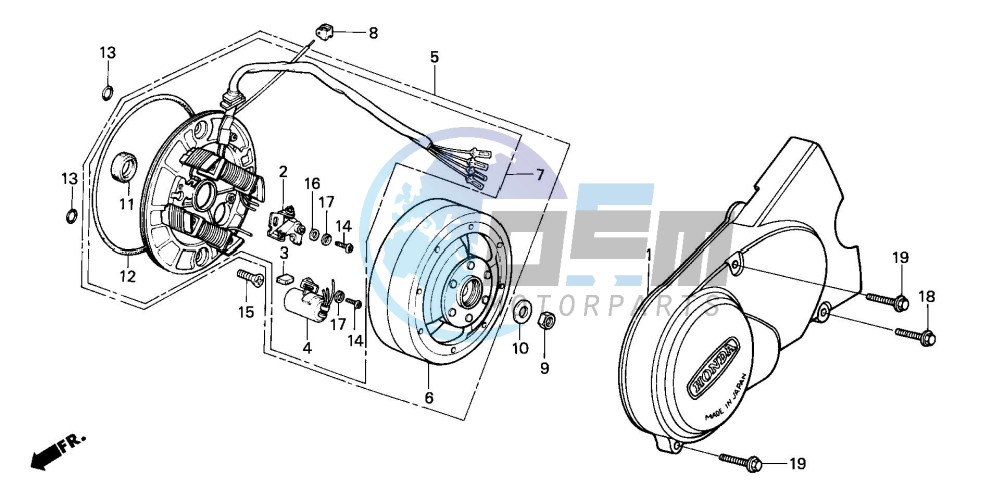 LEFT CRANKCASE COVER/ GENERATOR (2)