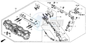 CBR600F4 drawing THROTTLE BODY