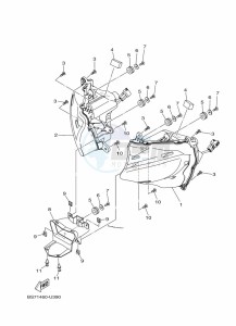 YZF320-A YZF-R3 (B2XG) drawing HEADLIGHT