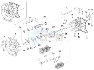 California 1400 Custom ABS 1380 WEG drawing Gear box / Selector / Shift cam