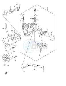 AN250 (E2) Burgman drawing THROTTLE BODY