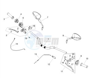 RX 125 E4 (APAC) drawing Handlevar and controls