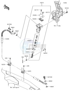 KX450F KX450HHF EU drawing Rear Master Cylinder