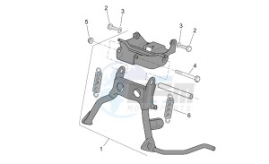 Mojito 50 Custom eng. Piaggio drawing Central stand