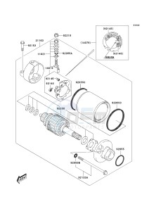 KLX 400 A [KLX400SR KLX400R] (A1-A2 A2 CAN ONLY) [KLX400SR KLX400R] drawing STARTER MOTOR