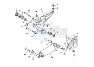 XP T-MAX 500 drawing REAR SHOCK ABSORBER