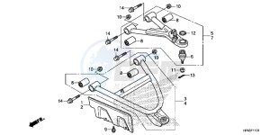 TRX420FMD TRX420 Europe Direct - (ED) drawing FRONT ARM (4WD)