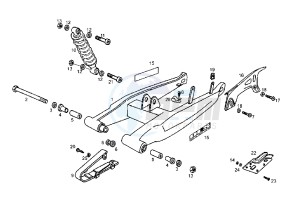 SENDA SM X-TREM EU2 - 50 cc drawing REAR ARM