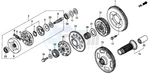 GL1500A GOLDWING ASPENCADE drawing PRIMARY DRIVE GEAR