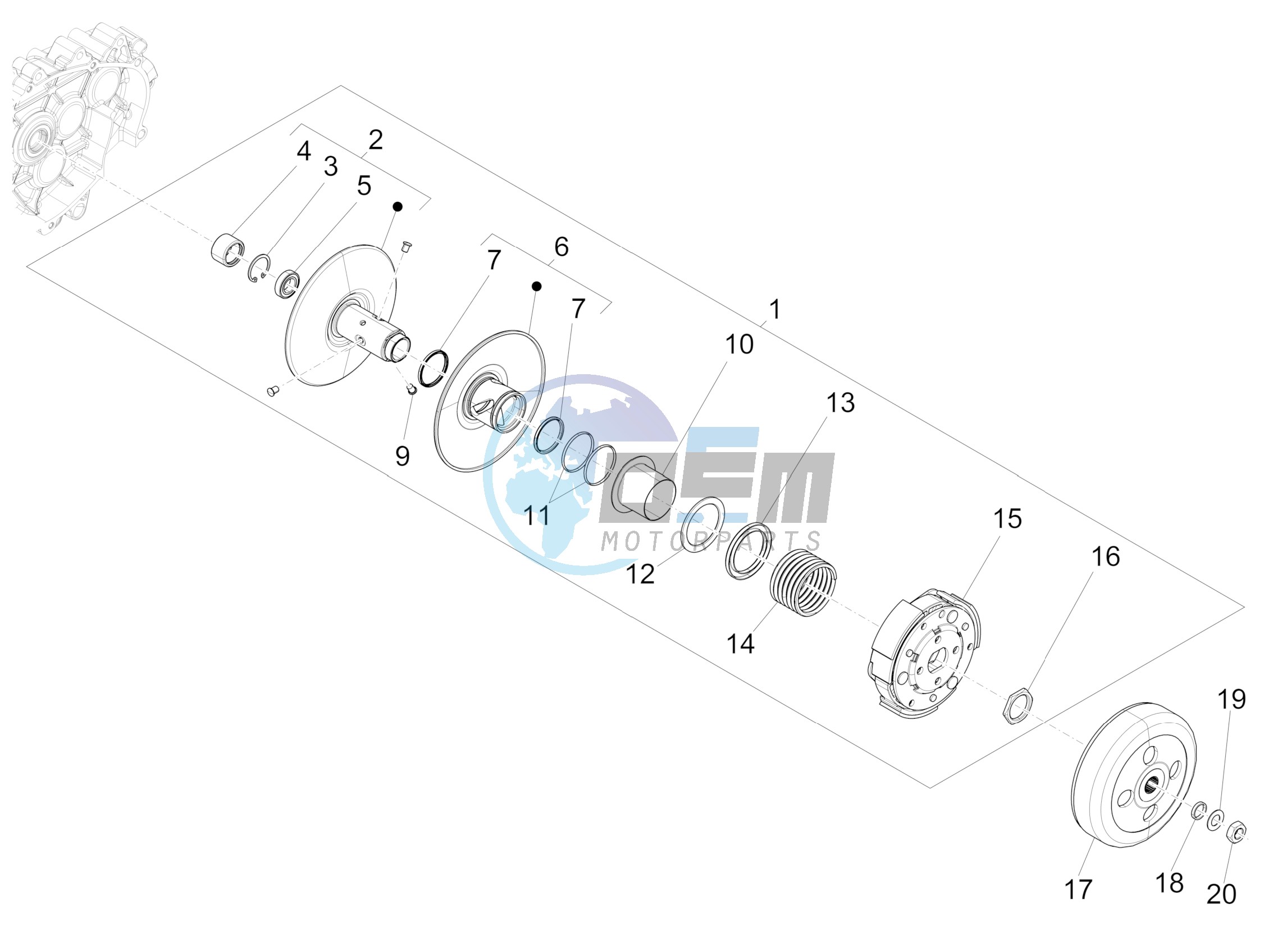 Driven pulley