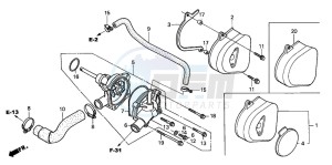 CB600F CB600F drawing WATER PUMP