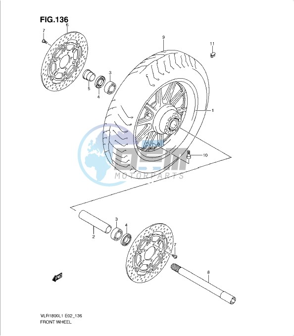 FRONT WHEEL (VLR1800L1 E24)