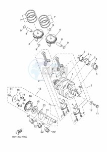 XSR700 MTM690-U (B9J3) drawing CRANKSHAFT & PISTON