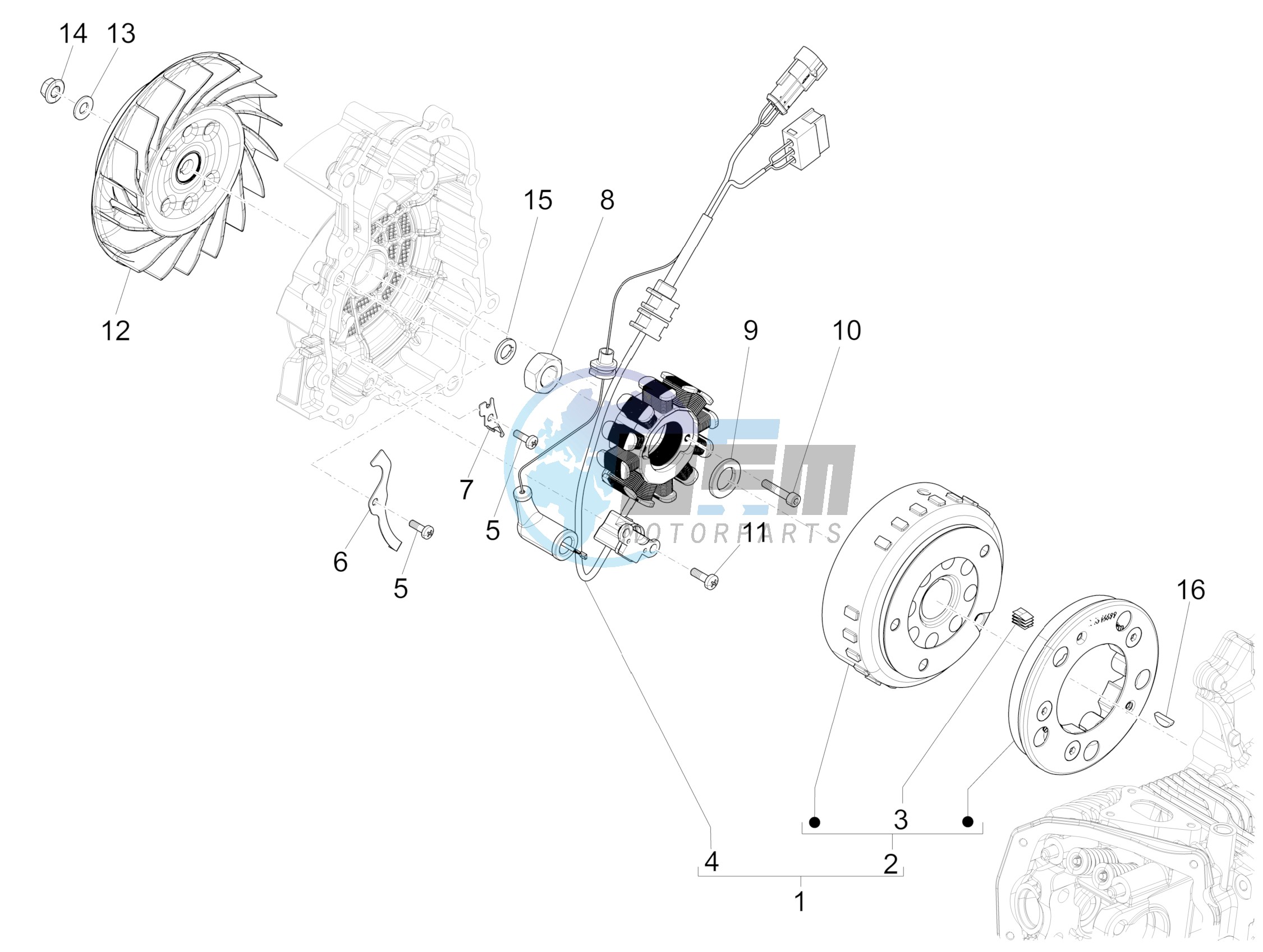 Flywheel magneto