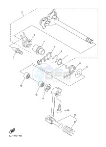 WR250R (BN32 BN31 BN33) drawing SHIFT SHAFT