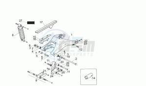 RS 125 drawing Swing arm