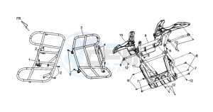 QUAD RAIDER 600 LE CHASSIS LONG drawing REAR LUGGAGE FRAME / FRONT LUGGAGE FRAME