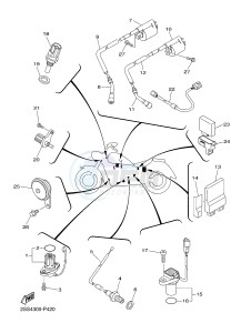 XVS1300CU XVS1300 CUSTOM XVS1300 CUSTOM (2SS8) drawing ELECTRICAL 1