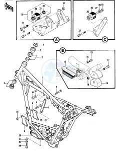 KDX 420 B [KDX420] (B1) [KDX420] drawing FRAME_FRAME FITTINGS