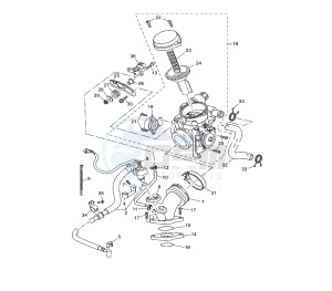 YP R BLACK X-MAX 250 drawing THROTTLE BODY