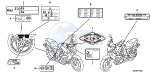 CB1000RAA France - (F / ABS CMF) drawing CAUTION LABEL(2)