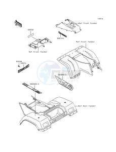 KLF 400 B [BAYOU 400 4X4] (B1-B3) [BAYOU 400 4X4] drawing DECALS-- BLUE- --- KLF400-B2- -