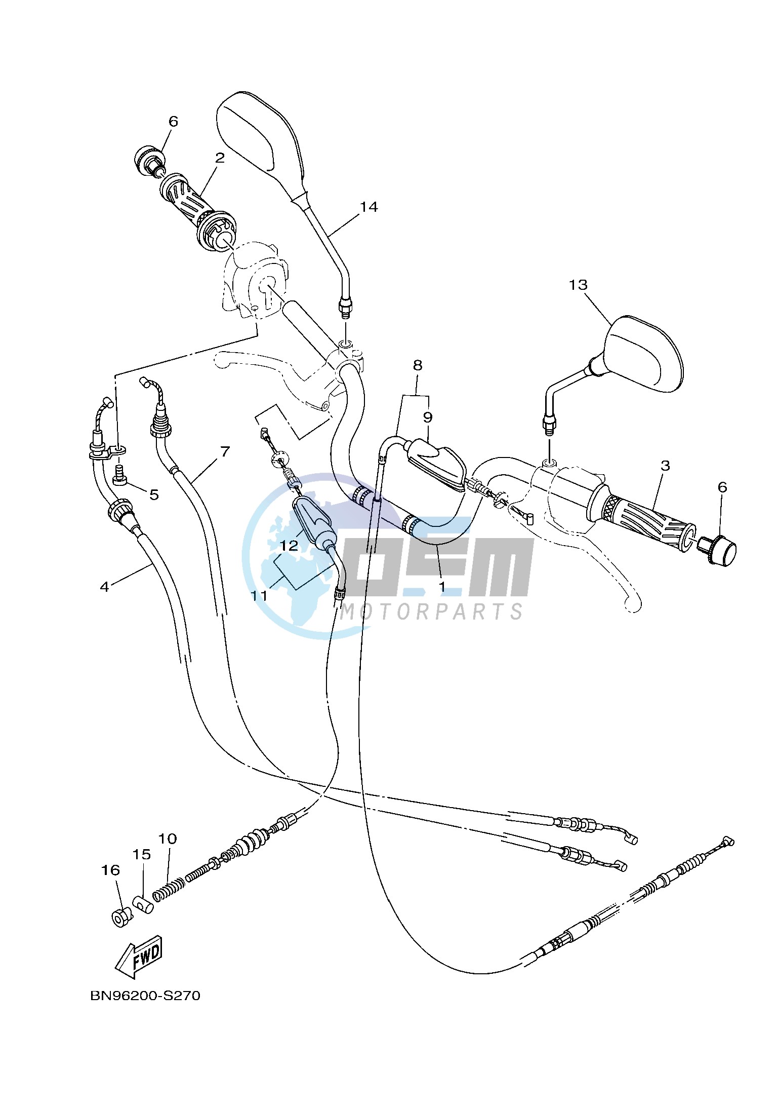 M. STEERING HANDLE & CABLE