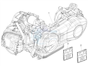 LIBERTY 125 4T E4 POSTE (EMEA) drawing Engine, assembly