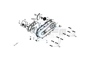 FIDDLE III 50 drawing CRANKCASE COVER LEFT