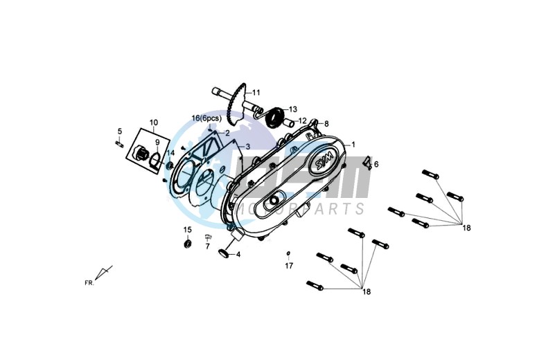 CRANKCASE COVER LEFT