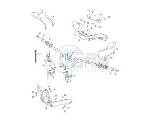 YP R X-MAX 125 drawing STEERING HANDLE AND CABLE