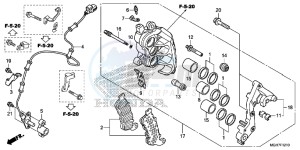 VFR1200XF CrossTourer - VFR1200X 2ED - (2ED) drawing R. FRONT BRAKE CALIPER