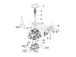 TYPHOON 125 4T 2V E3 (APAC) drawing Carburetor's components