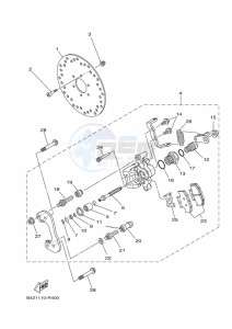 YXZ1000E YXZ1000R (B5J7) drawing REAR BRAKE CALIPER 2