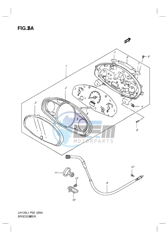 SPEEDOMETER (MODEL EXECUTIVE P19 AND RACING P19)