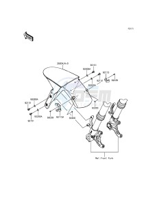 NINJA_ZX-6R ZX636EEF FR GB XX (EU ME A(FRICA) drawing Front Fender(s)