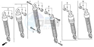 SH125 drawing REAR CUSHION