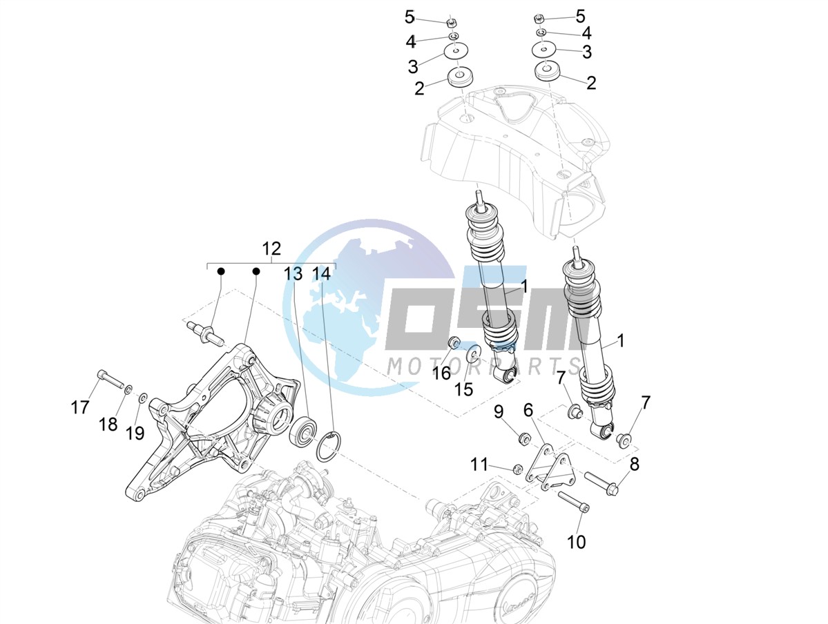 Rear suspension - Shock absorber/s