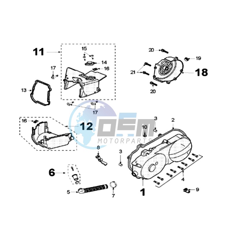 CRANKCASE COVER WITHOUT SENSOR