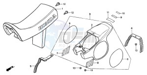 QR50 drawing SEAT/REAR COWL